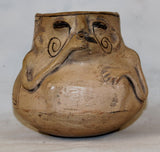 Reproduction Pre Colombian Casas Grande Smoking Effigy Pot, #930