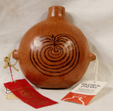 Tohono O'odham (Popago) Pottery I'itoi Design Canteen, Ca 1972, #946 SOLD