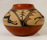 Native American, Jemez Poly Chrome Pottery Pot, by Maxine G. Toya, Ca 1977. #960 Sold