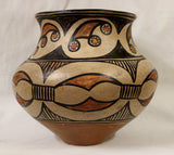 Native American, San Ildefonso Polychrome Pottery Jar, Ca 1900, #982