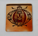 Native American, Vintage Hopi Pottery Tile with Katsina, by Priscilla Namingha Nampeyo, Ca 1940's, #1208 Sold