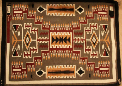 Native American Vintage Navajo Storm Pattern Weaving, Ca 1980's, #1244 Sold