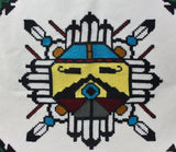 Native American Vintage Laguna Needle Point Dance Kilt with The Sun, 1981, # 1262 Sold