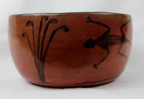 Vintage Maricopa Pottery Bowl With Anamail Motifs, Ca. 1940's,  #1281