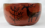 Vintage Maricopa Pottery Bowl With Anamail Motifs, Ca. 1940's,  #1281