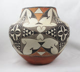 Native American, Historic Acoma Poly Chrome Pottery Olla, Ca 1920's-30's, #1314