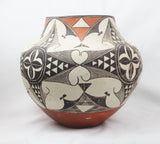 Native American, Historic Acoma Poly Chrome Pottery Olla, Ca 1920's-30's, #1314