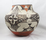 Native American, Historic Acoma Poly Chrome Pottery Olla, Ca 1920's-30's, #1314