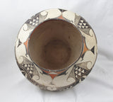 Native American, Historic Acoma Poly Chrome Pottery Olla, Ca 1920's-30's, #1314