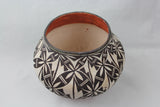 Acoma Pottery : Outstanding Acoma Polychrome Pottery Olla with Interior Banding #258 Sold