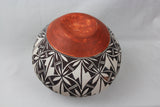 Acoma Pottery : Outstanding Acoma Polychrome Pottery Olla with Interior Banding #258 Sold