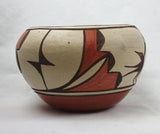 Native American, Vintage Zia Poly Chrome Pottery Bowl, Ca 1960's, #1419 SOLD