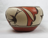 Native American, Vintage Zia Poly Chrome Pottery Bowl, Ca 1960's, #1419 SOLD