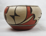 Native American, Vintage Zia Poly Chrome Pottery Bowl, Ca 1960's, #1419 SOLD