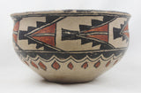 Native American Historic San Ildefonso Poly chrome Bowl, Ca 1930's, #1456 SOLD