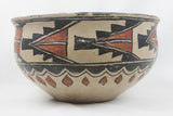 Native American Historic San Ildefonso Poly chrome Bowl, Ca 1930's, #1456 SOLD