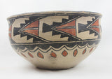 Native American Historic San Ildefonso Poly chrome Bowl, Ca 1930's, #1456 SOLD