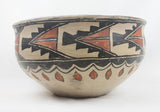 Native American Historic San Ildefonso Poly chrome Bowl, Ca 1930's, #1456 SOLD