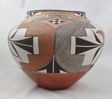 Native American, Vintage Acoma Poly Chrome Pottery Olla, Ca. 1975, By L. Concho, #1464 Sold