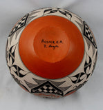 Native American, Vintage Acoma Poly Chrome Pottery Olla, by Rachel Aragon, Ca 1980's, #1474. SOLD