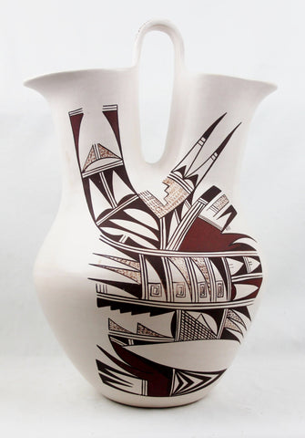 Native American, Extraordinary Vintage Hopi Poly Chrome Wedding Vase, by Marianne Navasie, Ca 1980's-1990's, #1495 SOLD