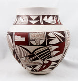 Native American Vintage Hopi Poly Chrome Pottery Jar, by Joy Navasie, Frog Women (1919-2012), Ca 1980's, #1494 Sold