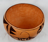 Native American, Vintage Hopi Poly Chrome Pottery Bowl, by Kathleen Collateta, Ca. 1970's-1980's,  #1493 SOLD