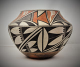 Native American, Vintage Acoma Polychrome Pottery Olla, by J. Leno, Ca 1950's, #1671 Sold