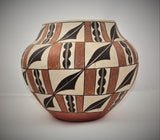 Native American, Vintage Acoma Polychrome Pottery Olla, Ca 1950's, #1672 SOLD