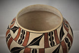 Native American, Vintage Acoma Polychrome Pottery Olla, Ca 1950's, #1672 SOLD