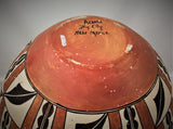 Native American, Vintage Acoma Polychrome Pottery Olla, Ca 1950's, #1672 SOLD