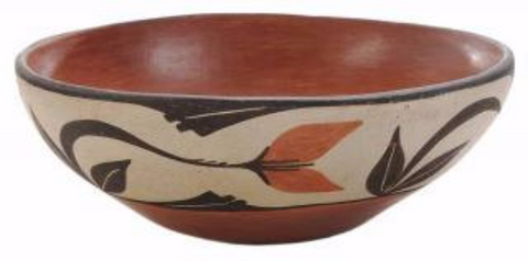 Native American Vintage Santo Domingo Pueblo Pottery Bowl Ca 1960's, #1067 Sold