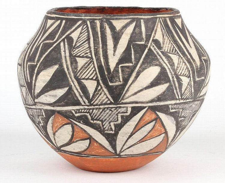 Redware : Acoma Redware Storage Jar #206