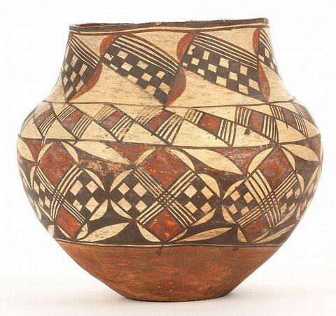 Native American Acoma Polychrome Olla #210-Sold