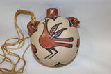 Canteen : Native American Zia Polchrome Bird Design Canteen, signed by Sofia Medina #127