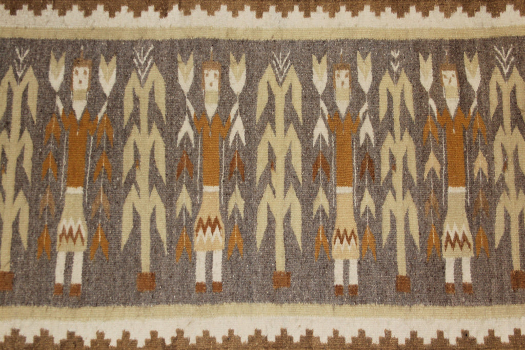 Navajo Rug :  Beautiful Earth Tone Navajo Yei Figured Rug #55