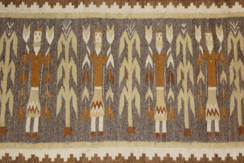 Navajo Rug :  Beautiful Earth Tone Navajo Yei Figured Rug #55 Sold