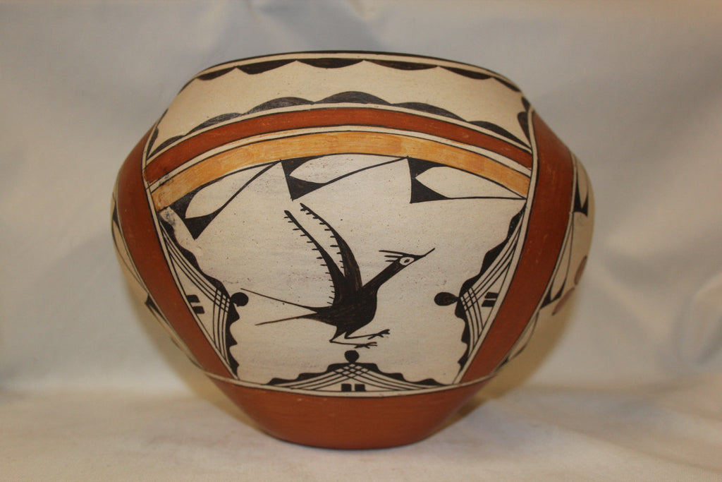 Zia Pottery : Beautiful Zia Four Color Pottery Olla by Kathy Pino #275