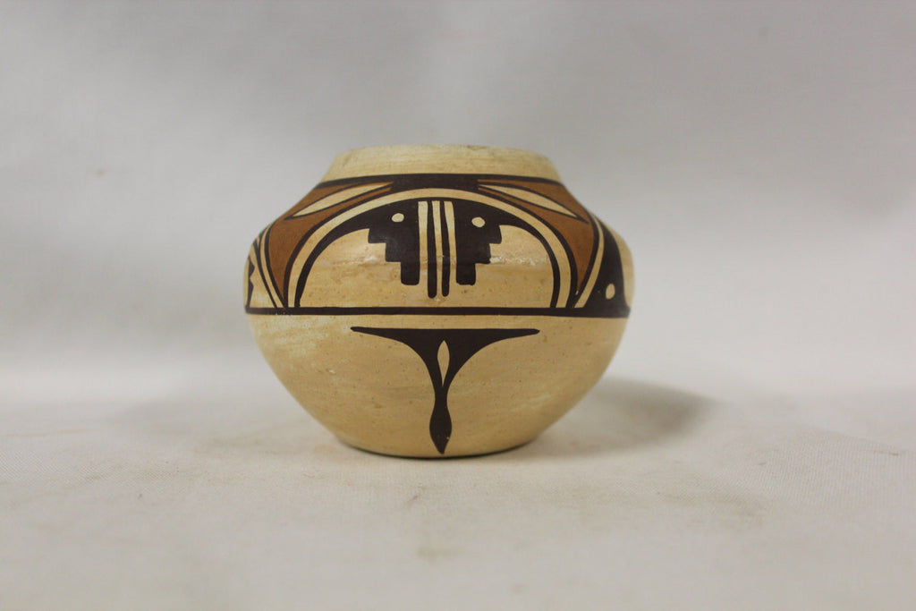 Hopi Pottery : Isleta Polychrome Pottery Jar with Hopi Design by Stella Teller #271