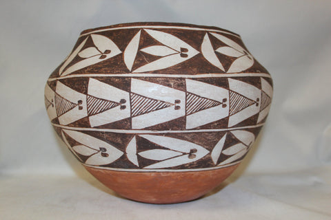 Vintage Pottery : Very Nice Vintage Acoma Polychrome Pottery Olla #274