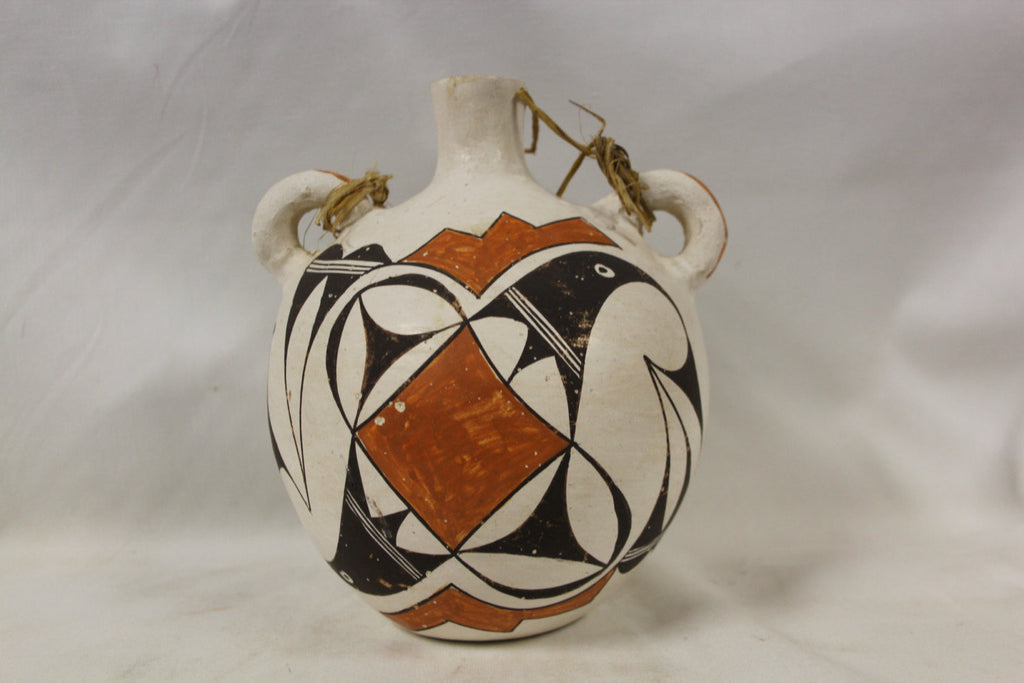 Vintage Pottery : Very Nice Vintage Acoma Polychrome Pottery Canteen by Elizabeth Garcia #279