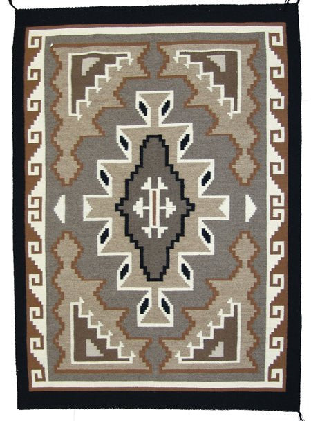 Navajo Rug : Exceptional Extra Fine Navajo Two Gray Hills Rug by Ella Mae Taylor #294