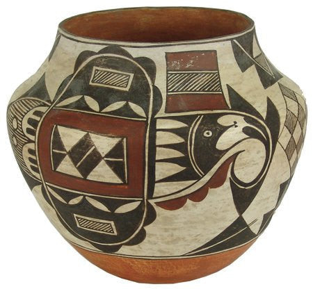 Native American Acoma Poly chrome Pottery Jar #291