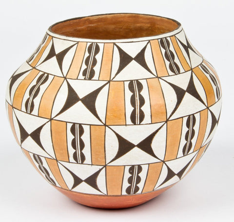 Pottery Pot : Classic Vintage Polychrome Acoma Pottery Pot #311 SOLD