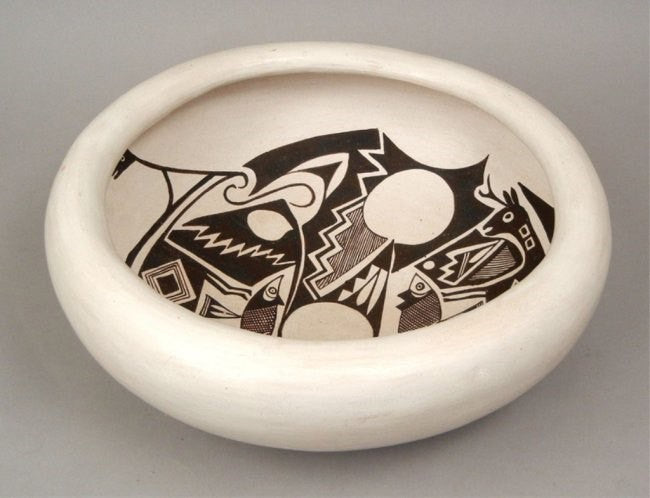 Vintage Pottery Bowl : Excellent Vintage Acoma Pottery Bowl by Rose Chino Garcia #357