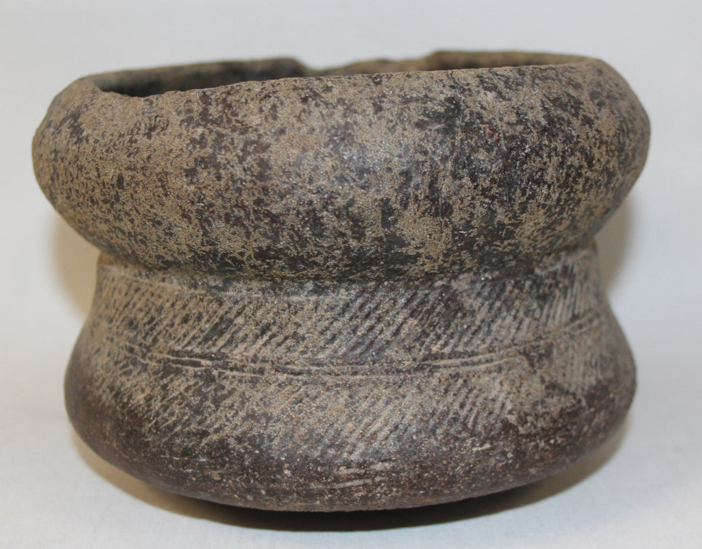 Black Pottery : Historic Black Pottery Pot from the Ayuthaya Ruins Outside of Bangkok, Thailand #422