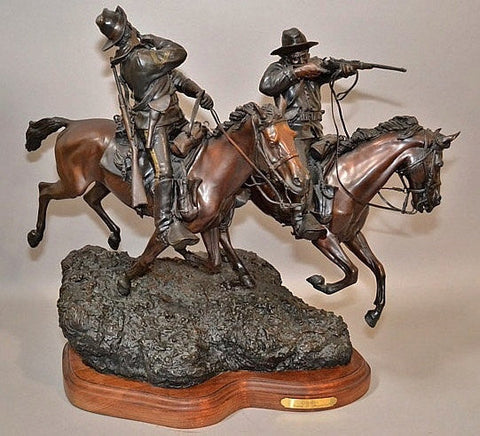 Bronze Sculpture, "Crossfire" by James P. Regimbal 26/35 #438