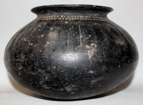 Black Pottery : Rare Historic Black Pottery Pot from Bagan, Myanmar #455 SOLD