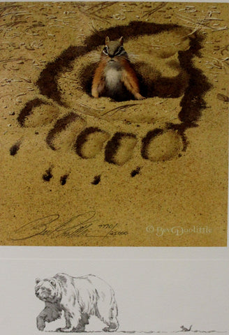 Bev Doolittle, Bear and Chipmunk, "No Respect", 7770/25000, Signed, #171 Sold