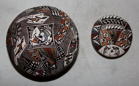 Native American Pottery, Native American Acoma Seed Pots, by Diane Lewis, Late 1900's, # 711